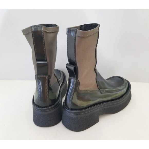 E8 by Miista for Free People Amarah Ankle Boots in Khaki Size 40 - Picture 2 of 4